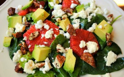 BABY GREENS BLOOD ORANGE AVOCADO SALAD