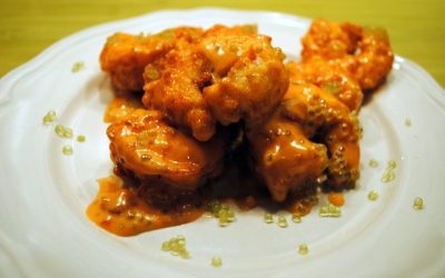 POP POP PRAWNS with Finger Limes