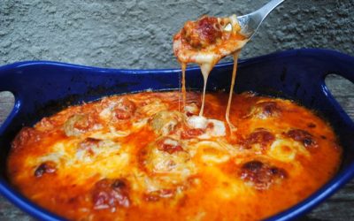 CHEESY LITTLE BAKED MEATBALLS