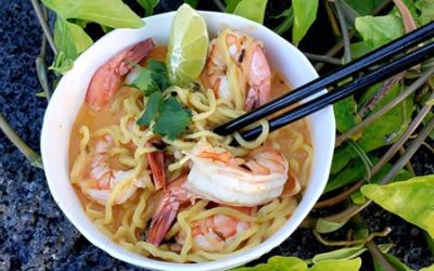THAI COCONUT RAMEN with Shrimp
