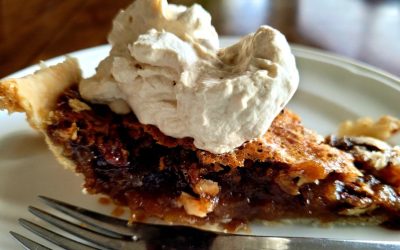 OUR PECAN PIE with Coffee Scented Whipped Cream